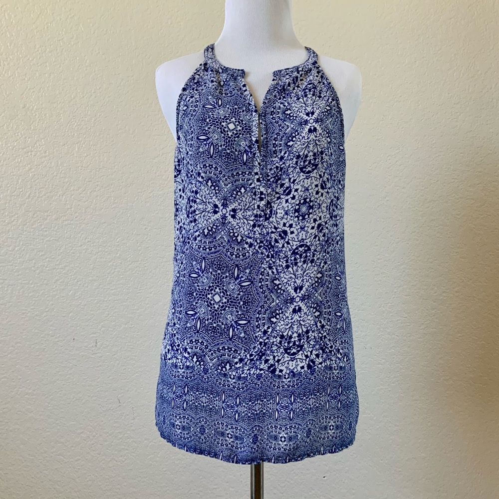 ARTISAN NY Cobalt and White Sleeveless Tunic, Sz M